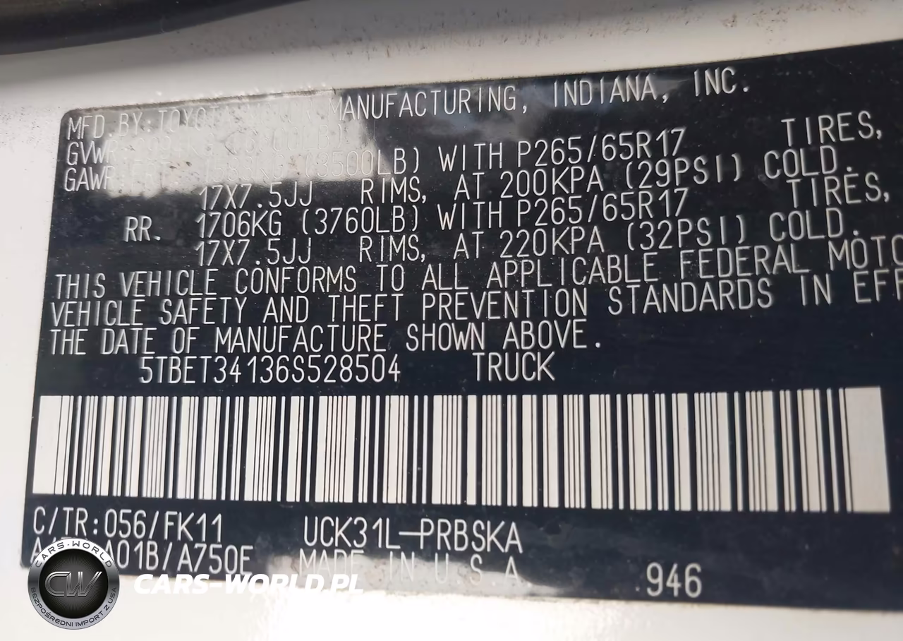 2006 Toyota Tundra Sr5 V8 VIN:5TBET34136S528504 - 9