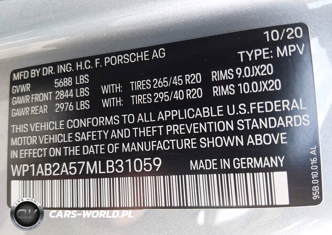 2021 Porsche Macan S VIN:WP1AB2A57MLB31059 - 9