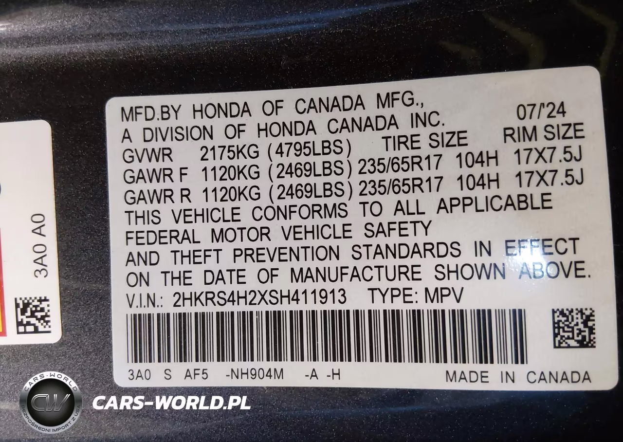 2025 Honda Cr-V Lx Awd VIN:2HKRS4H2XSH411913 - 9