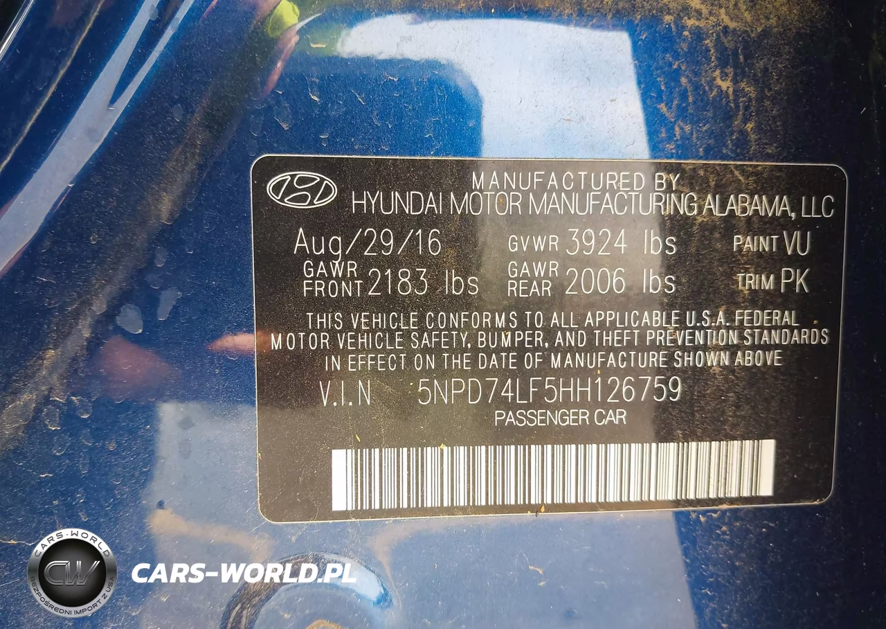 2017 Hyundai Elantra Se VIN:5NPD74LF5HH126759 - 9