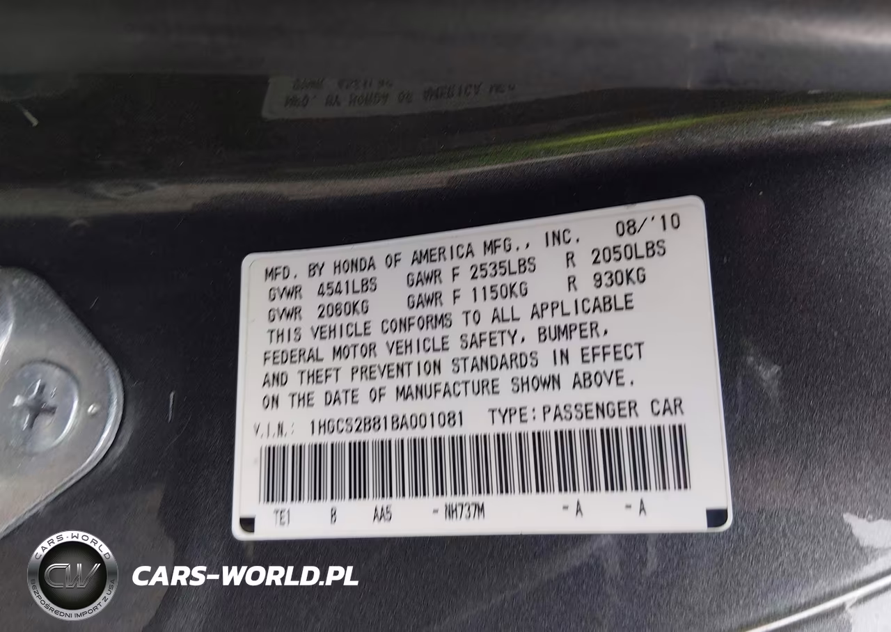 2011 Honda Accord 3.5 Ex-L VIN:1HGCS2B81BA001081 - 9