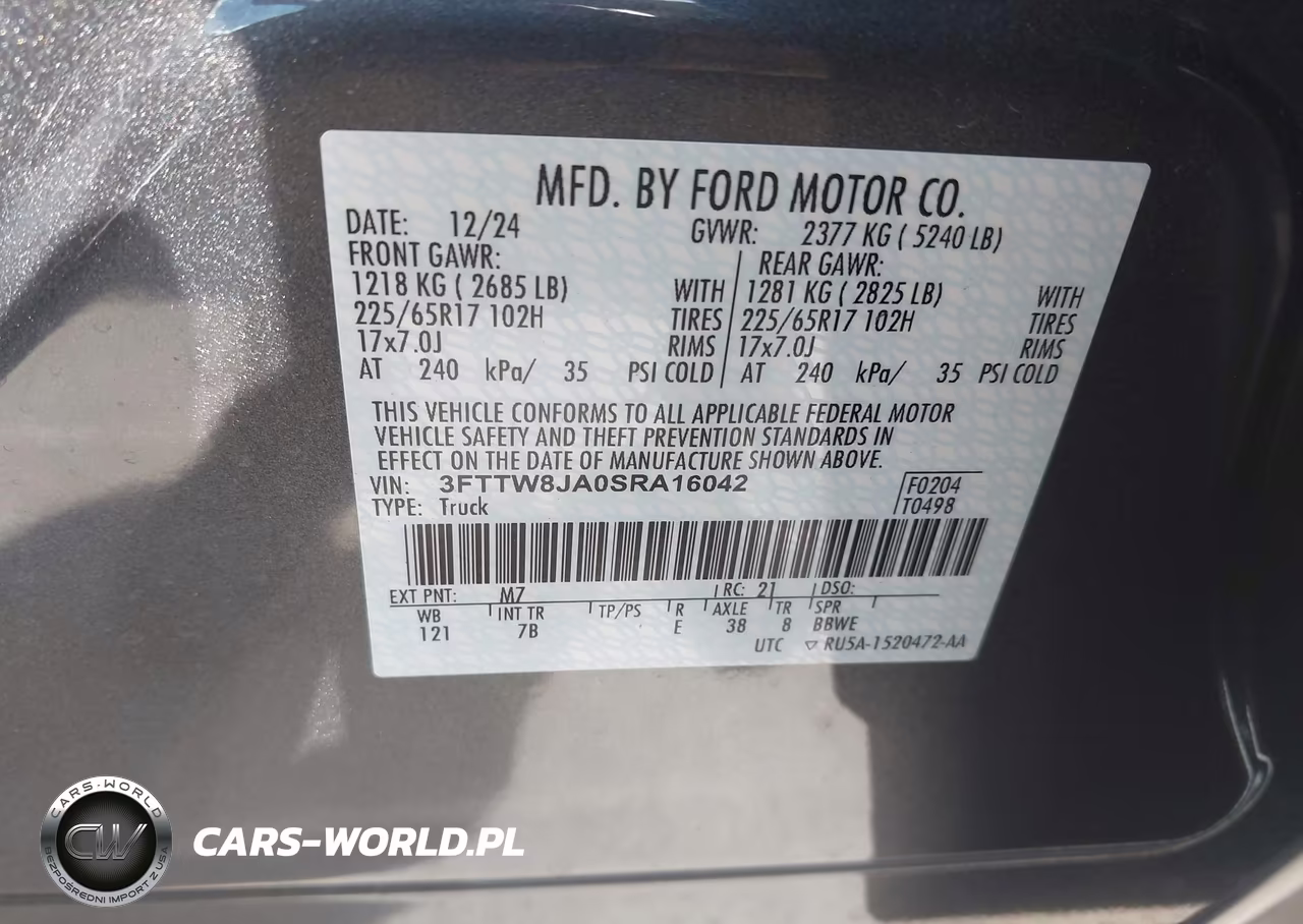 2025 Ford Maverick Xlt VIN:3FTTW8JA0SRA16042 - 9
