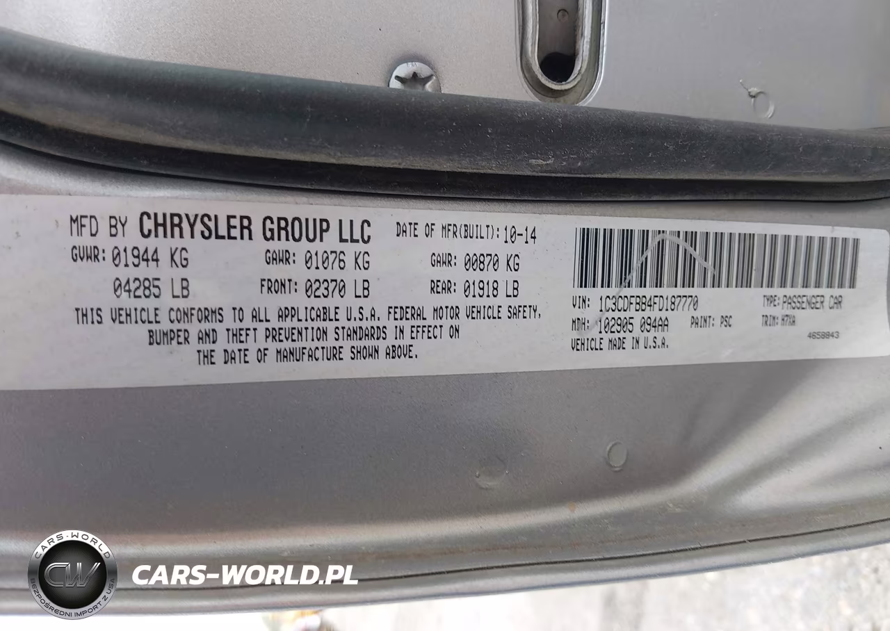 2015 Dodge Dart Sxt VIN:1C3CDFBB4FD187770 - 9