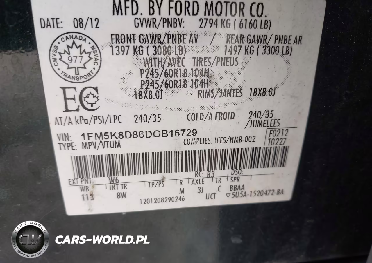 2013 Ford Explorer Xlt VIN:1FM5K8D86DGB16729 - 8