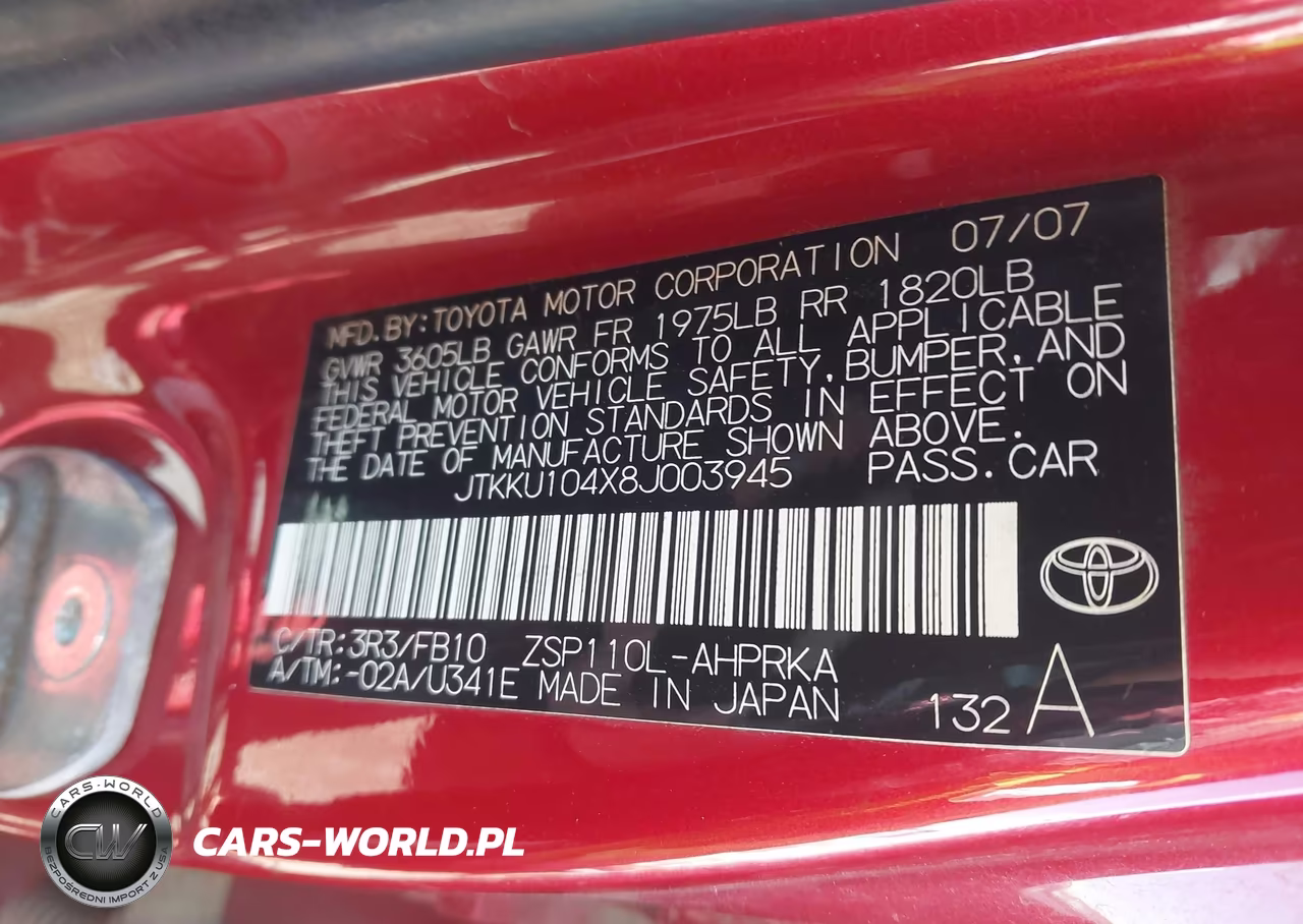 2008 Scion Xd VIN:JTKKU104X8J003945 - 9