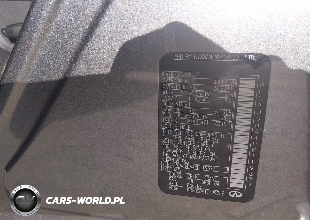2023 Infiniti Qx50 Luxe VIN:3PCAJ5BA4PF119377 - 9