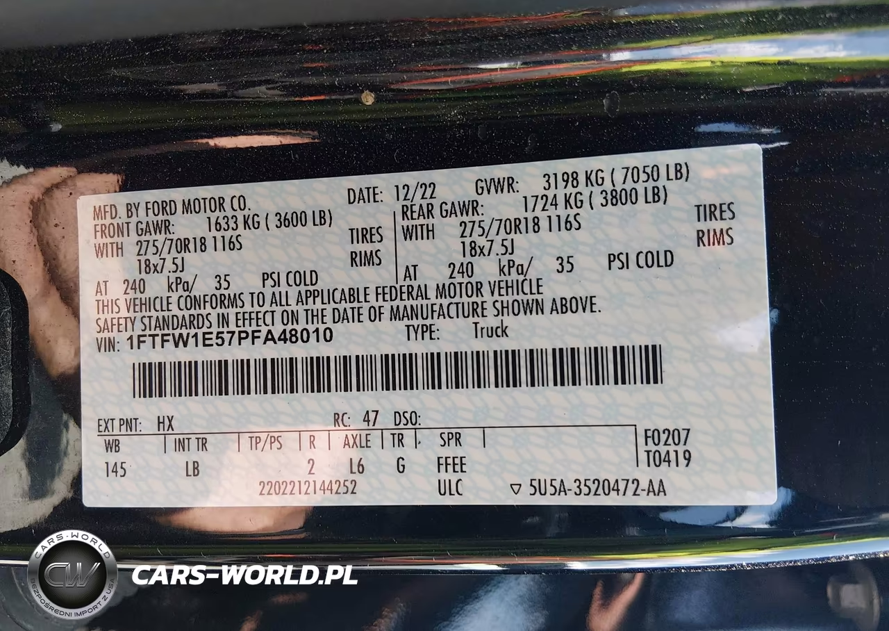 2023 Ford F-150 Tremor VIN:1FTFW1E57PFA48010 - 9