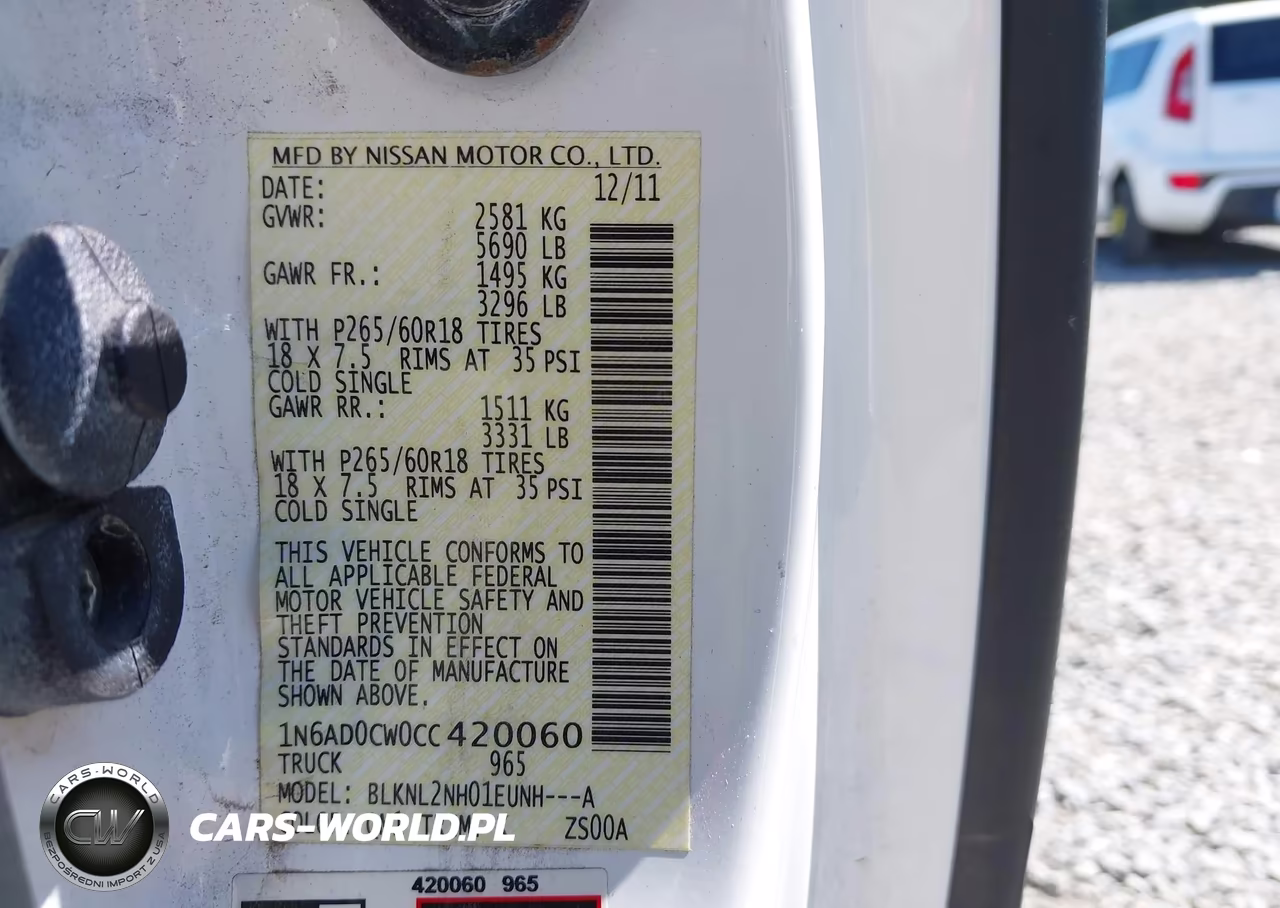 2012 Nissan Frontier Sv VIN:1N6AD0CW0CC420060 - 9