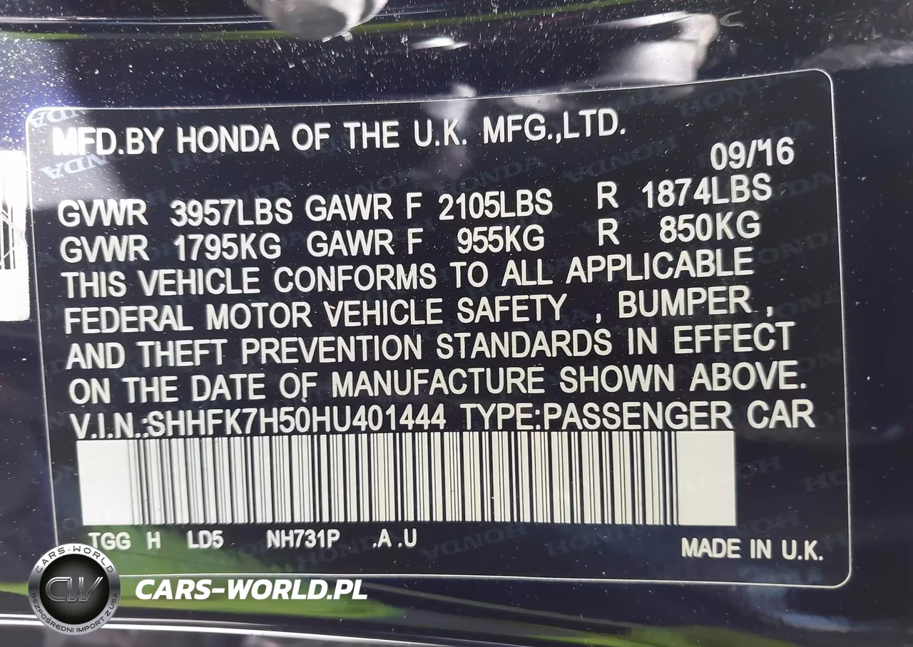 2017 Honda Civic Ex VIN:SHHFK7H50HU401444 - 9