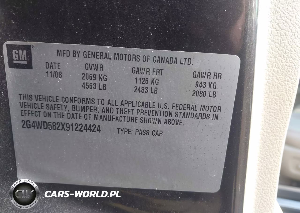 2009 Buick Lacrosse Cxl VIN:2G4WD582X91224424 - 9