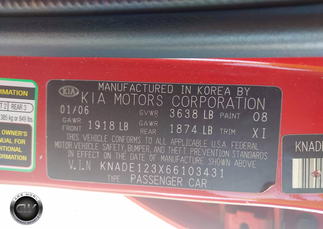 2006 Kia Rio Lx VIN:KNADE123X66103431 - 9