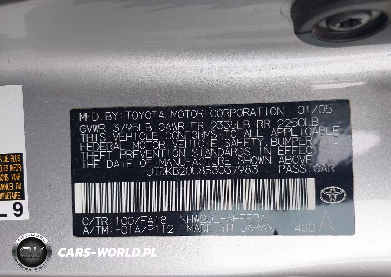 2005 Toyota Prius VIN:JTDKB20U853037983 - 9