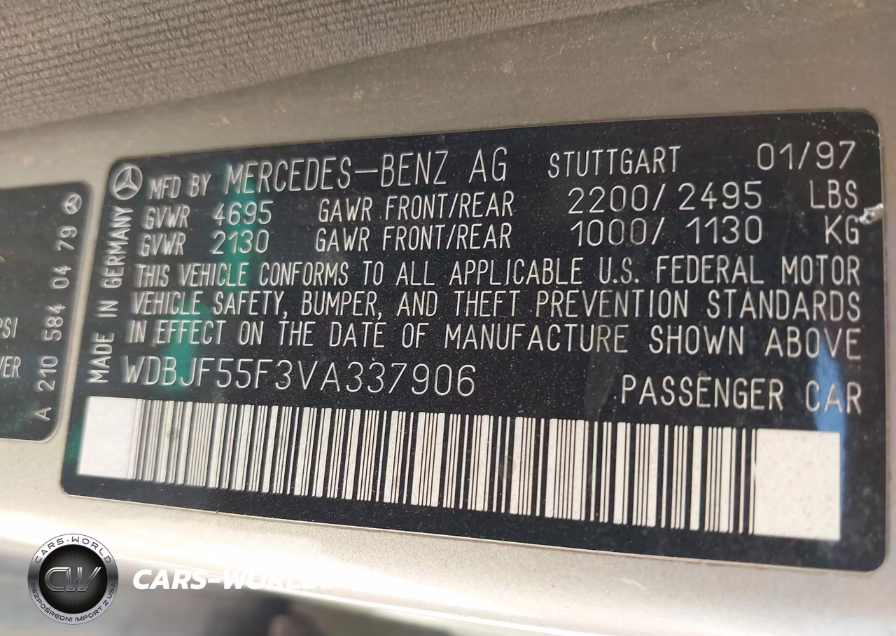 1997 Mercedes-Benz E 320 VIN:WDBJF55F3VA337906 - 9