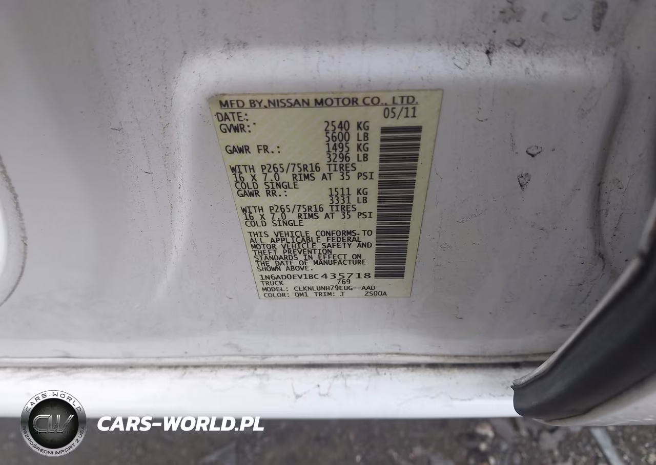 2011 Nissan Frontier Pro-4X VIN:1N6AD0EV1BC435718 - 9