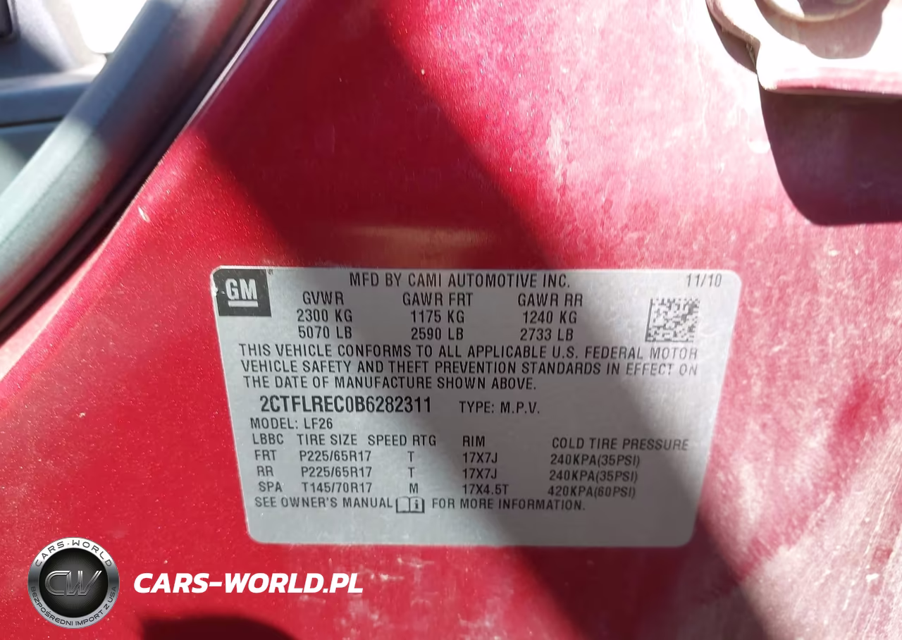 2011 GMC Terrain Sle-1 VIN:2CTFLREC0B6282311 - 9
