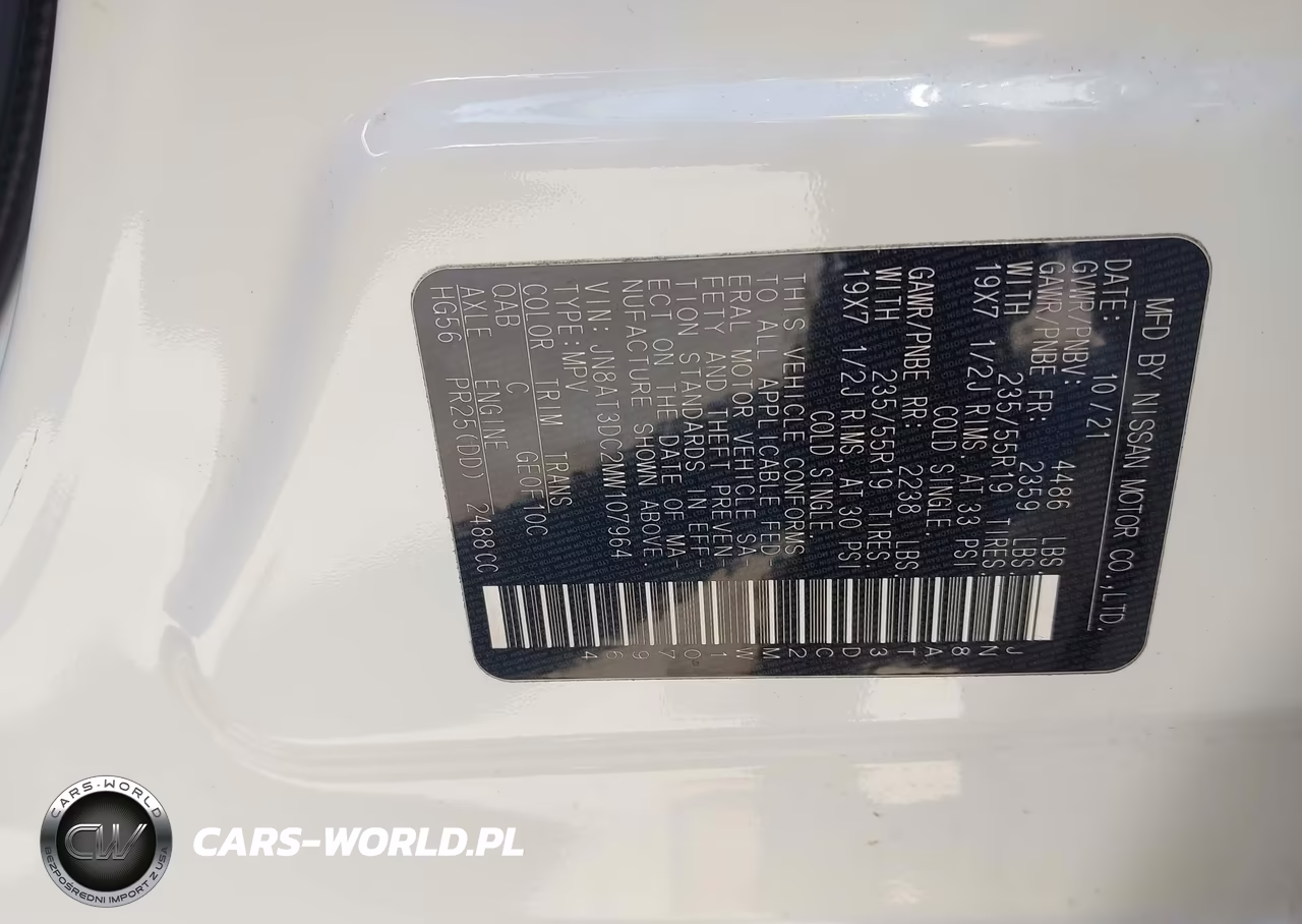 2021 Nissan Rogue Platinum Fwd VIN:JN8AT3DC2MW107964 - 9