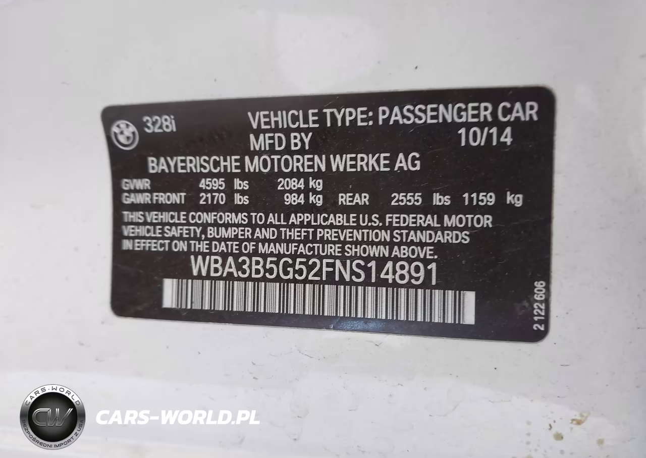 2015 BMW 328I xDrive VIN:WBA3B5G52FNS14891 - 9