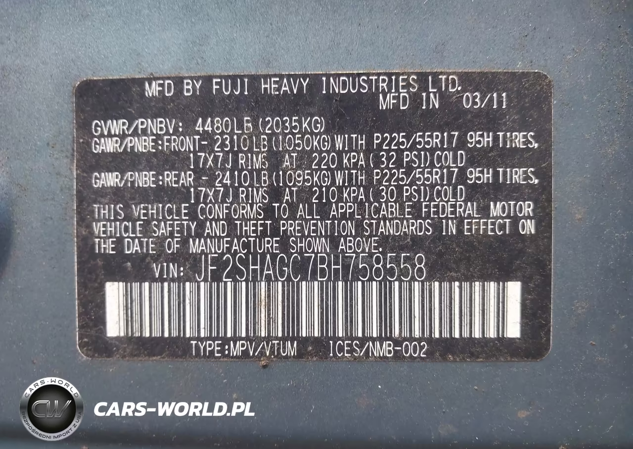 2011 Subaru Forester 2.5X Touring VIN:JF2SHAGC7BH758558 - 9
