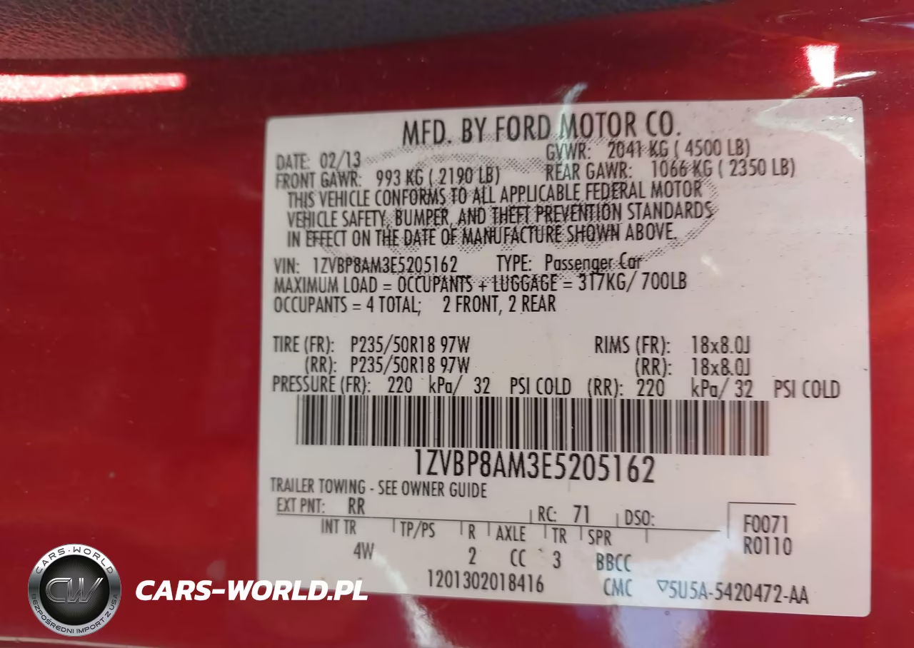 2014 Ford Mustang V6 Premium VIN:1ZVBP8AM3E5205162 - 9