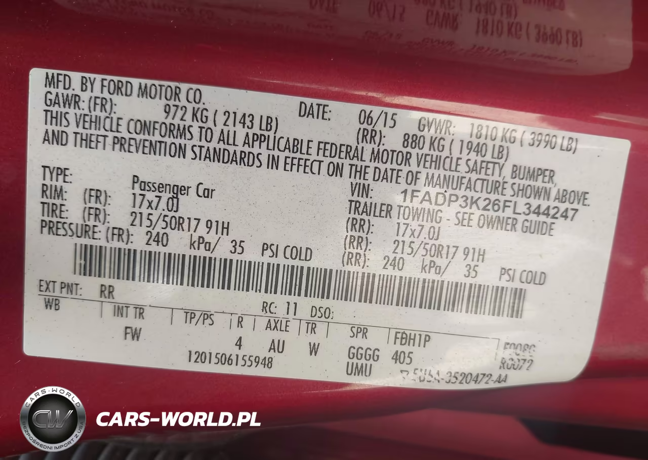 2015 Ford Focus Se VIN:1FADP3K26FL344247 - 9