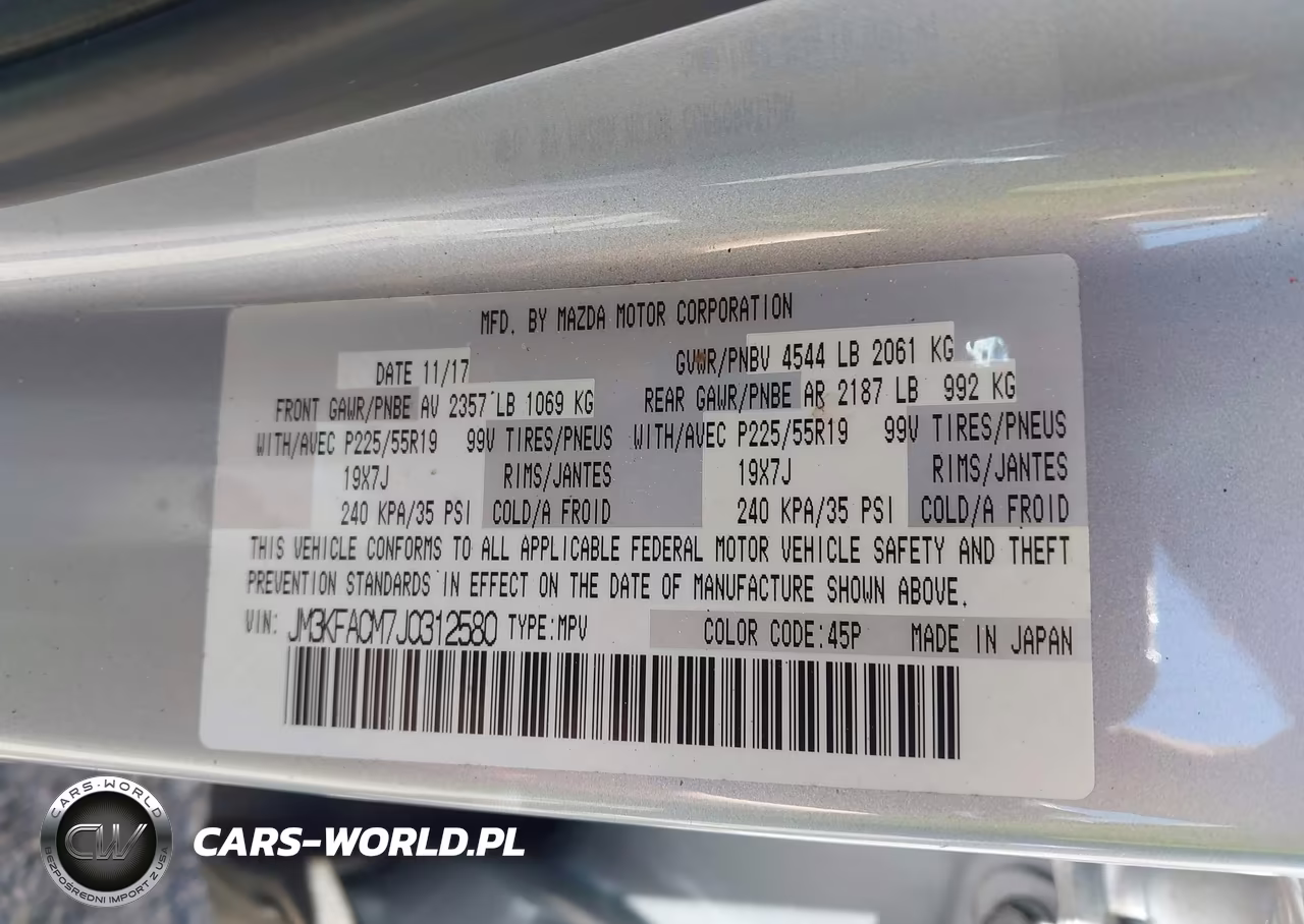 2018 Mazda Cx-5 Touring VIN:JM3KFACM7J0312580 - 9