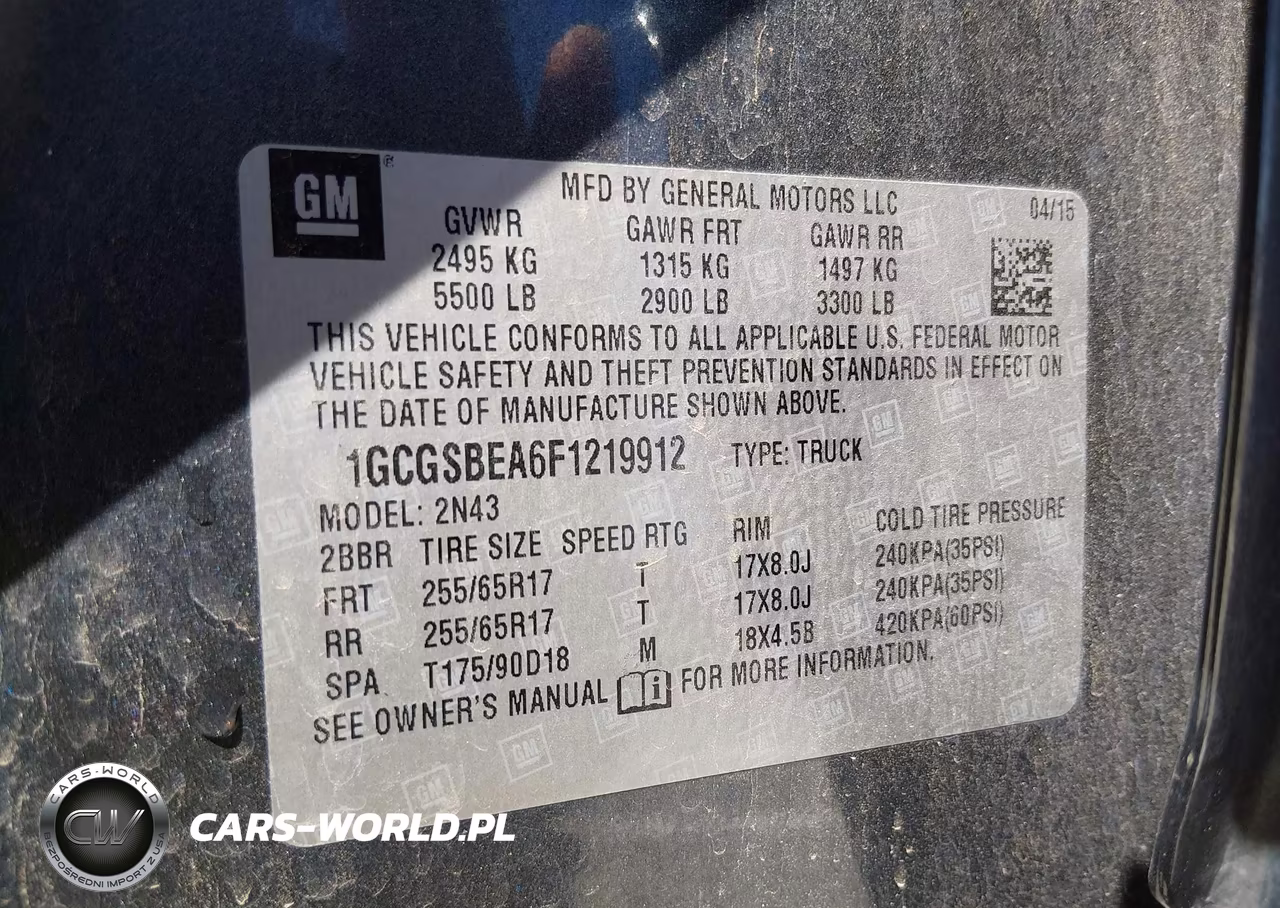 2015 Chevrolet Colorado 2Wd Lt VIN:1GCGSBEA6F1219912 - 9