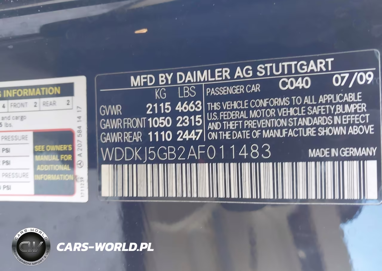 2010 Mercedes-Benz E 350 VIN:WDDKJ5GB2AF011483 - 9