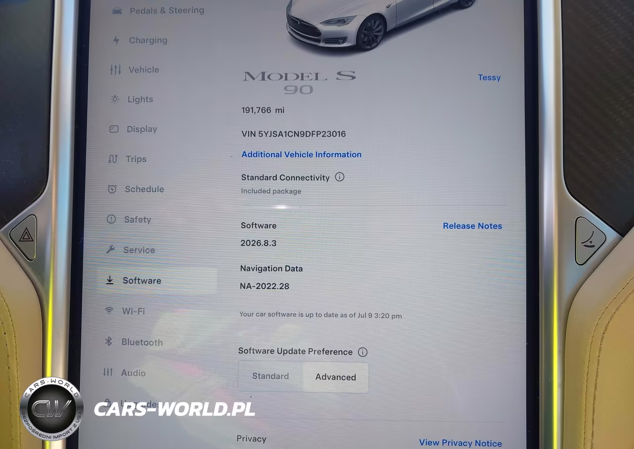 2013 Tesla Model S VIN:5YJSA1CN9DFP23016 - 7