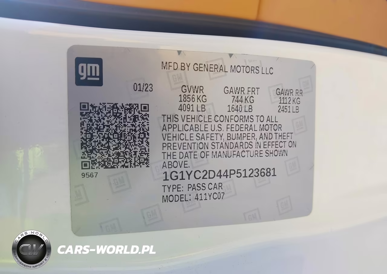 2023 Chevrolet Corvette Stingray Rwd 3Lt VIN:1G1YC2D44P5123681 - 9
