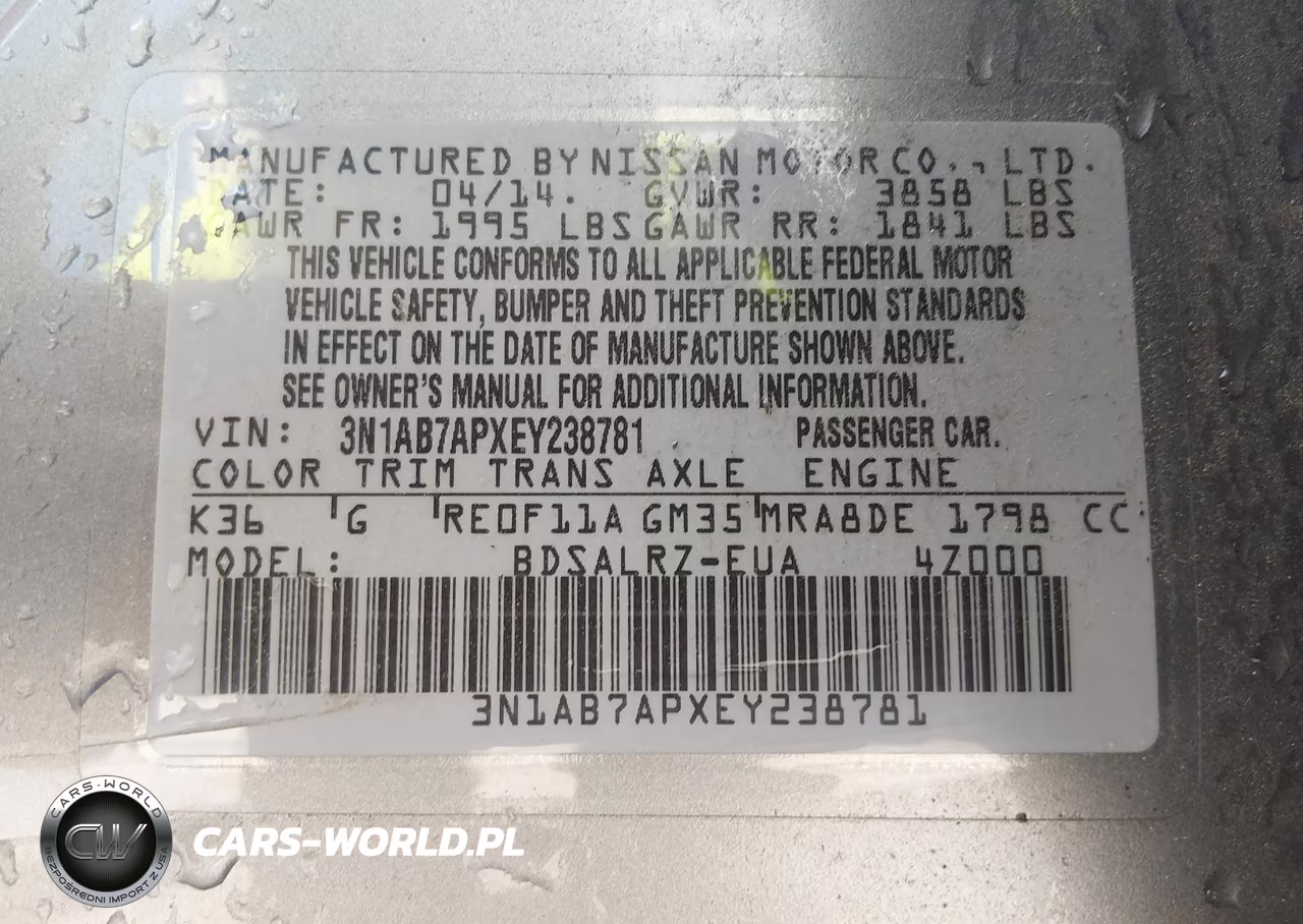 2014 Nissan Sentra Sr VIN:3N1AB7APXEY238781 - 9