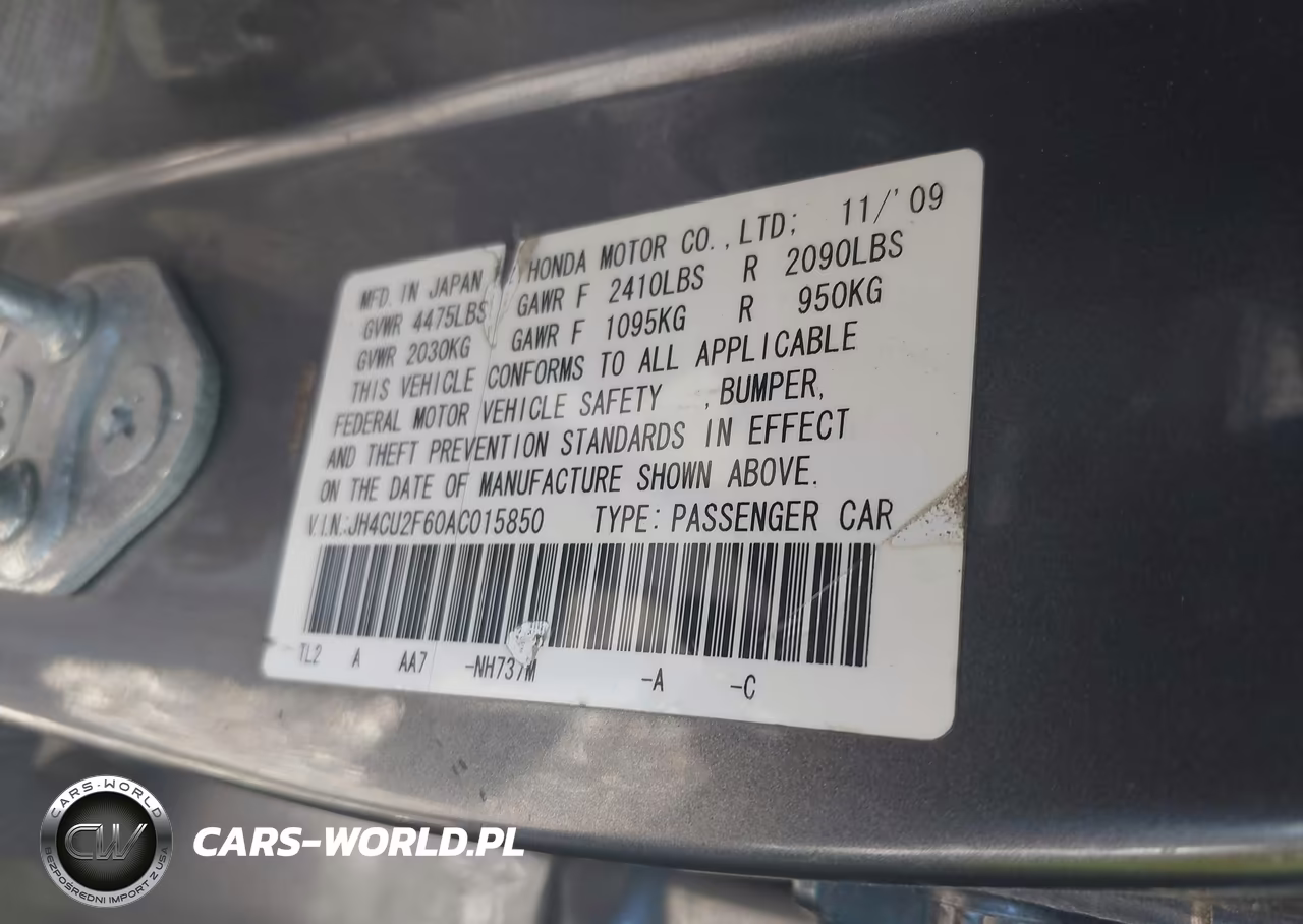 2010 Acura Tsx 2.4 VIN:JH4CU2F60AC015850 - 9