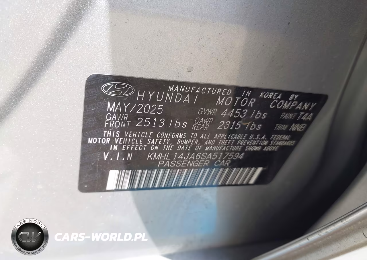 2025 Hyundai Sonata Sel Convenience VIN:KMHL14JA6SA517594 - 9