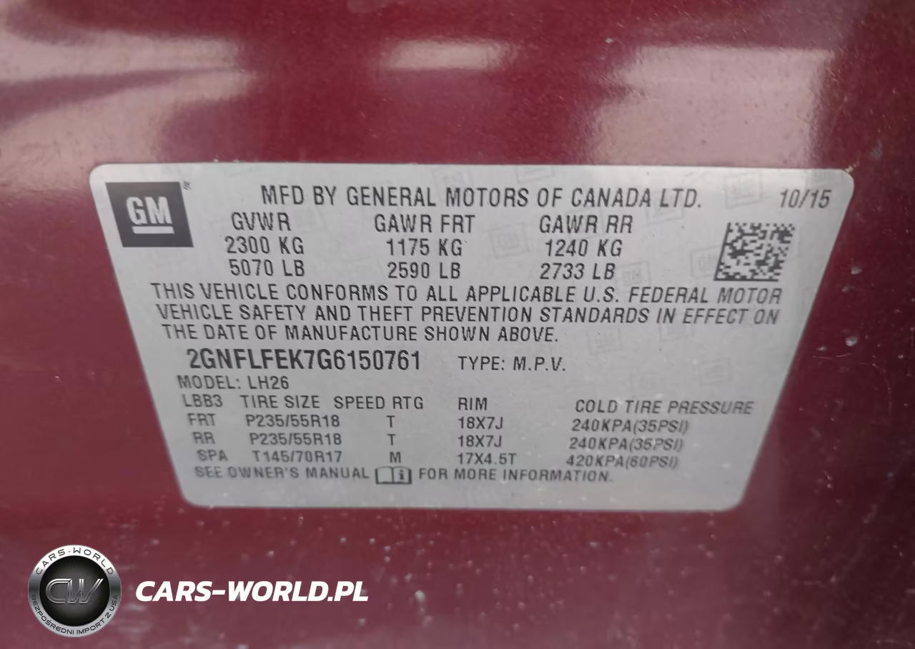 2016 Chevrolet Equinox Lt VIN:2GNFLFEK7G6150761 - 9