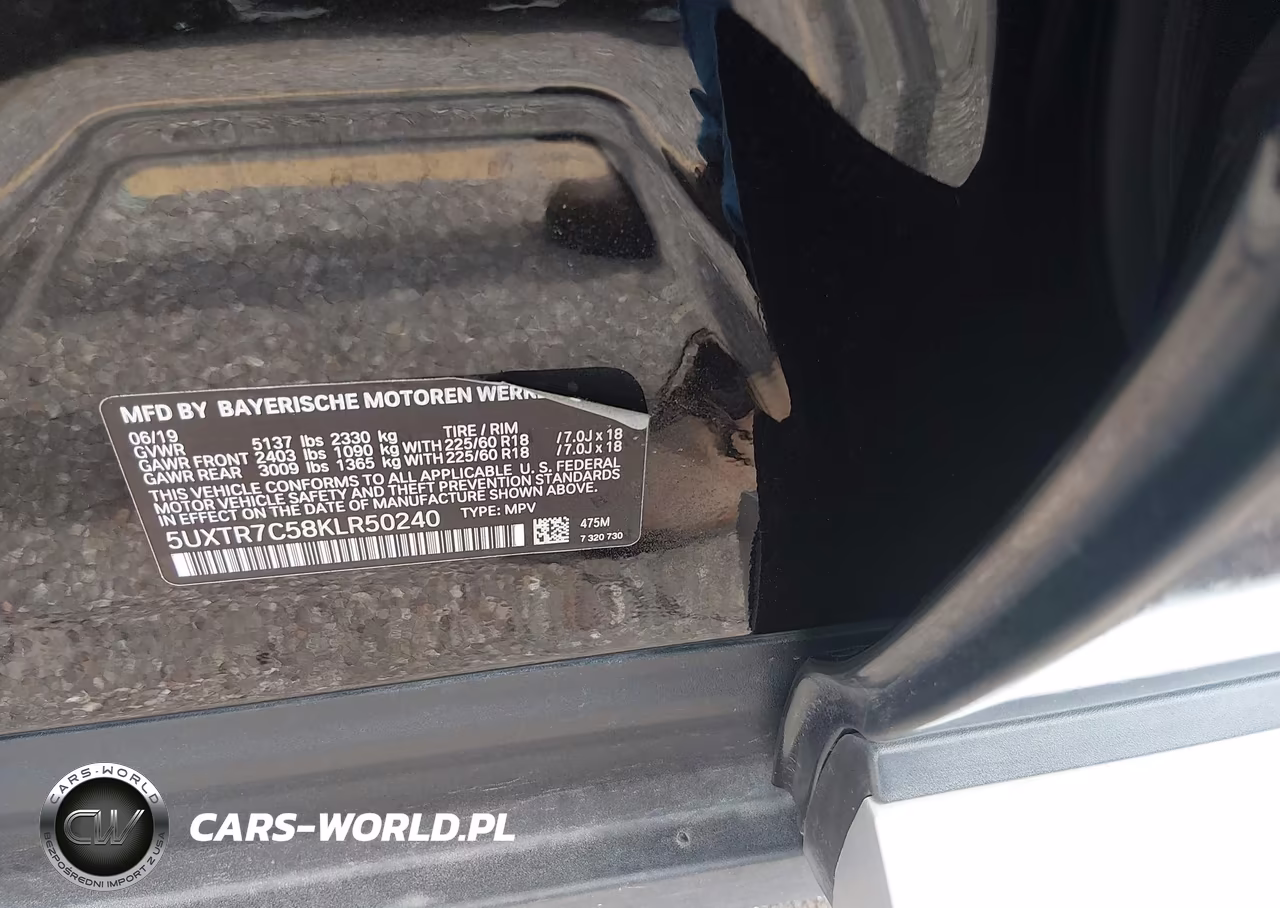 2019 BMW X3 Sdrive30I VIN:5UXTR7C58KLR50240 - 9