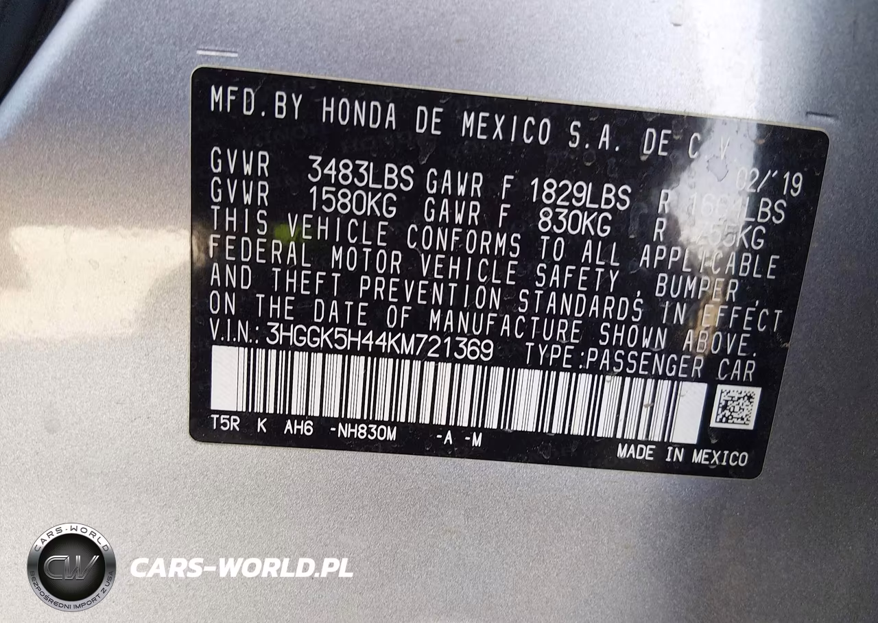 2019 Honda Fit Lx VIN:3HGGK5H44KM721369 - 9