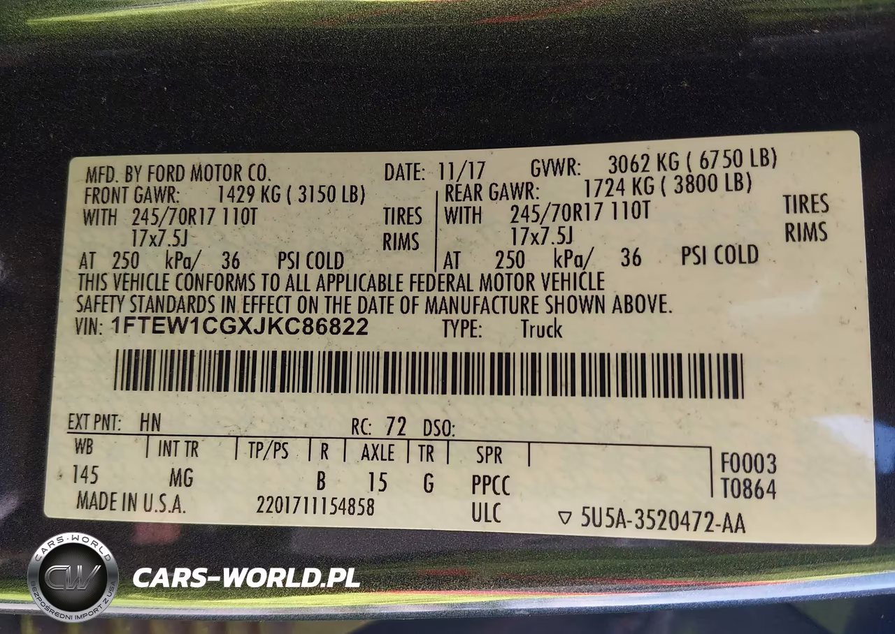 2018 Ford F-150 Xlt VIN:1FTEW1CGXJKC86822 - 9
