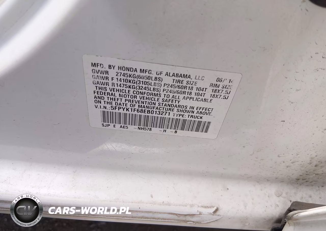 2014 Honda Ridgeline Se VIN:5FPYK1F68EB013271 - 9