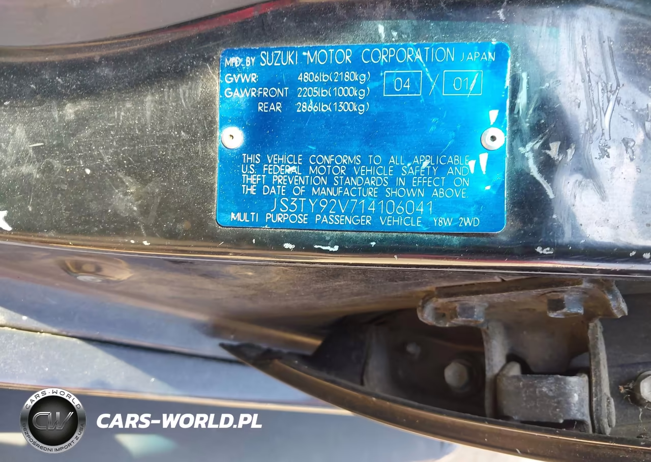 2001 Suzuki Grand Vitara Xl-7 Plus-Standard-Touring VIN:JS3TY92V714106041 - 9