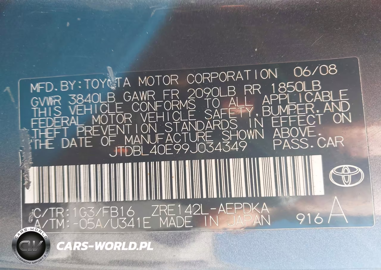 2009 Toyota Corolla Le VIN:JTDBL40E99J034349 - 9