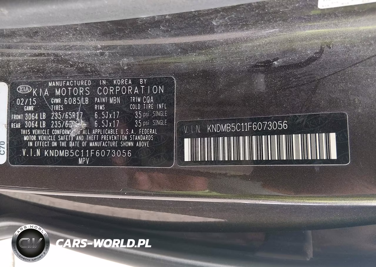 2015 Kia Sedona Lx VIN:KNDMB5C11F6073056 - 9