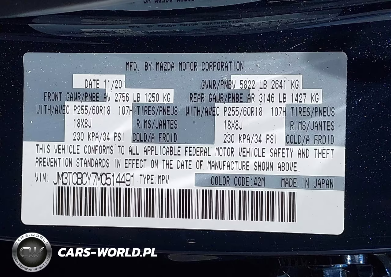 2021 Mazda Cx-9 Touring VIN:JM3TCBCY7M0514491 - 9