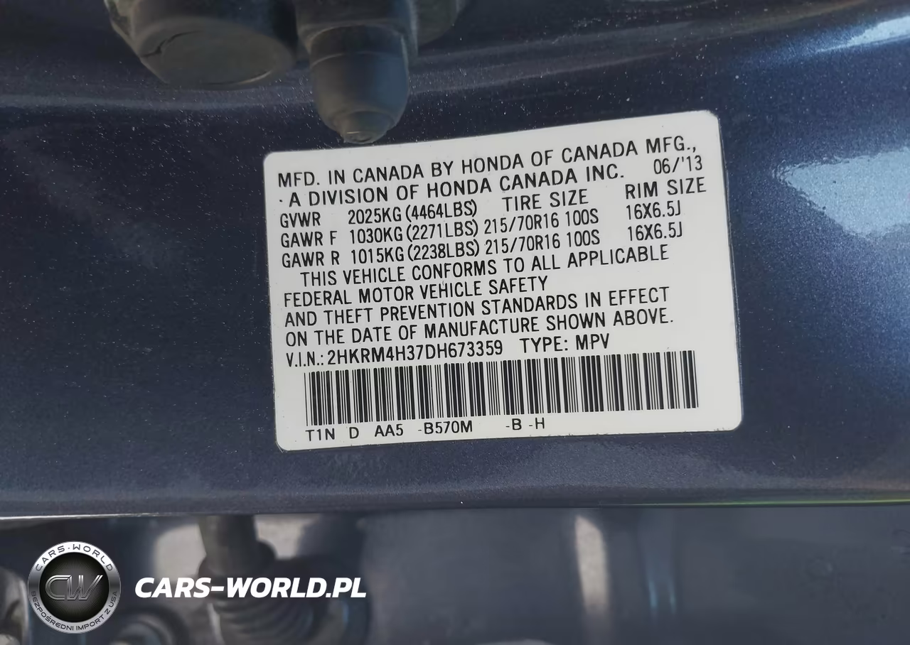 2013 Honda Cr-V Lx VIN:2HKRM4H37DH673359 - 9