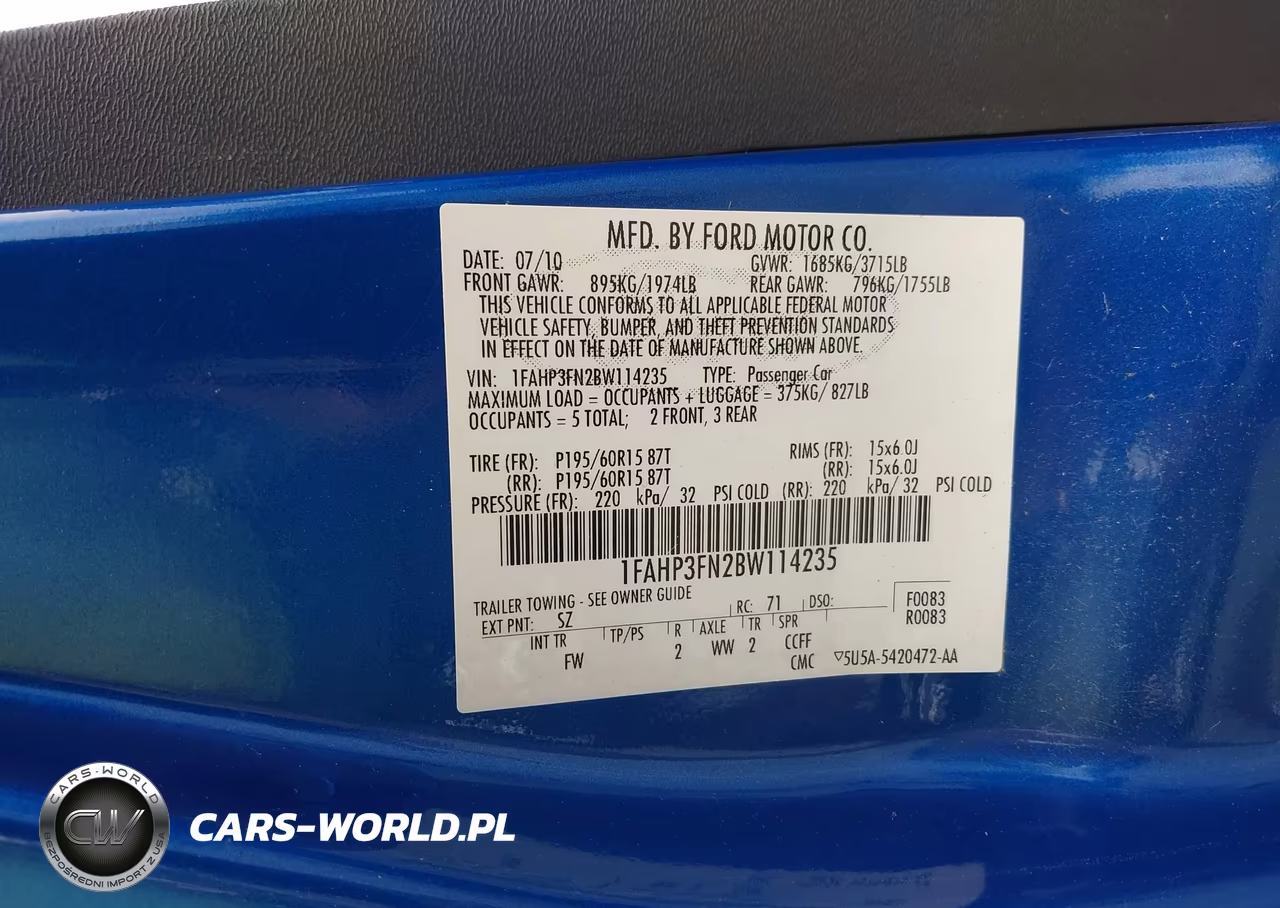 2011 Ford Focus Se VIN:1FAHP3FN2BW114235 - 9