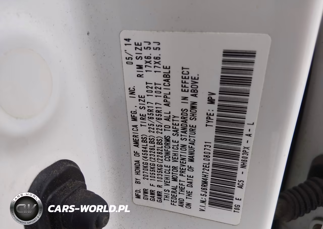 2014 Honda Cr-V Ex-L VIN:5J6RM4H72EL080731 - 9