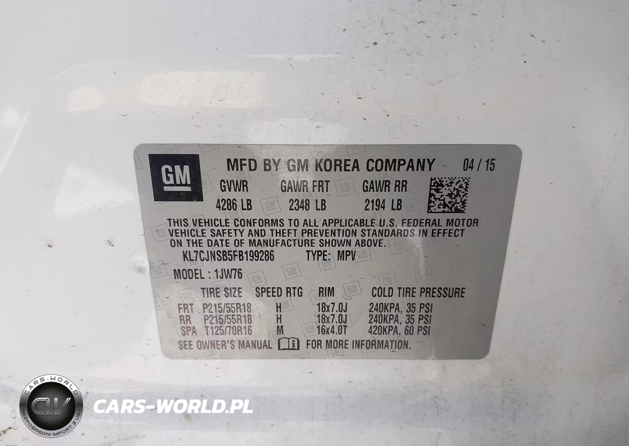 2015 Chevrolet Trax Ltz VIN:KL7CJNSB5FB199286 - 9