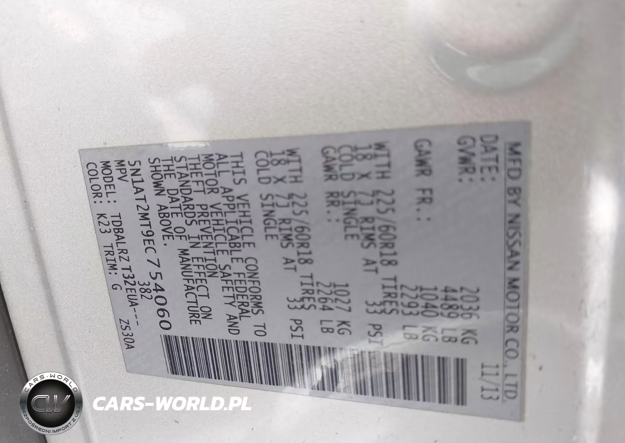 2014 Nissan Rogue Sl VIN:5N1AT2MT9EC754060 - 9