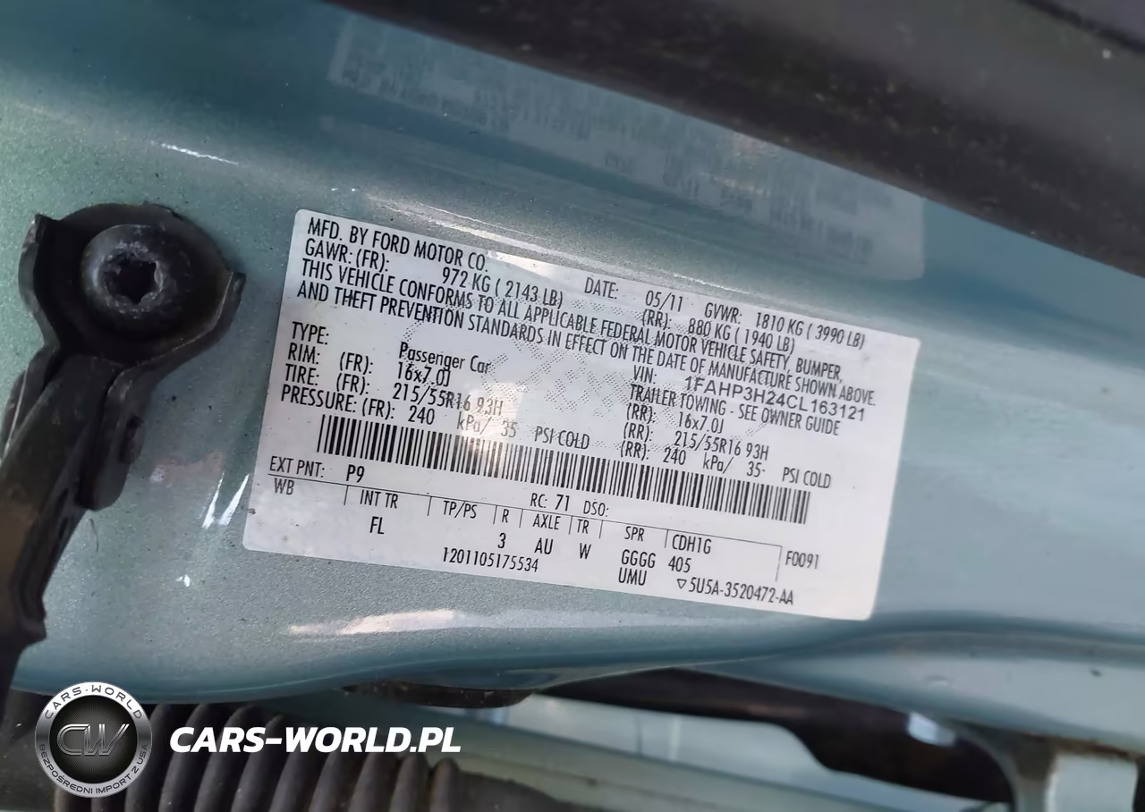 2012 Ford Focus Sel VIN:1FAHP3H24CL163121 - 9