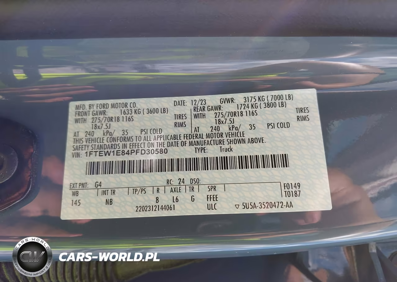 2023 Ford F-150 Tremor VIN:1FTEW1E84PFD30580 - 9