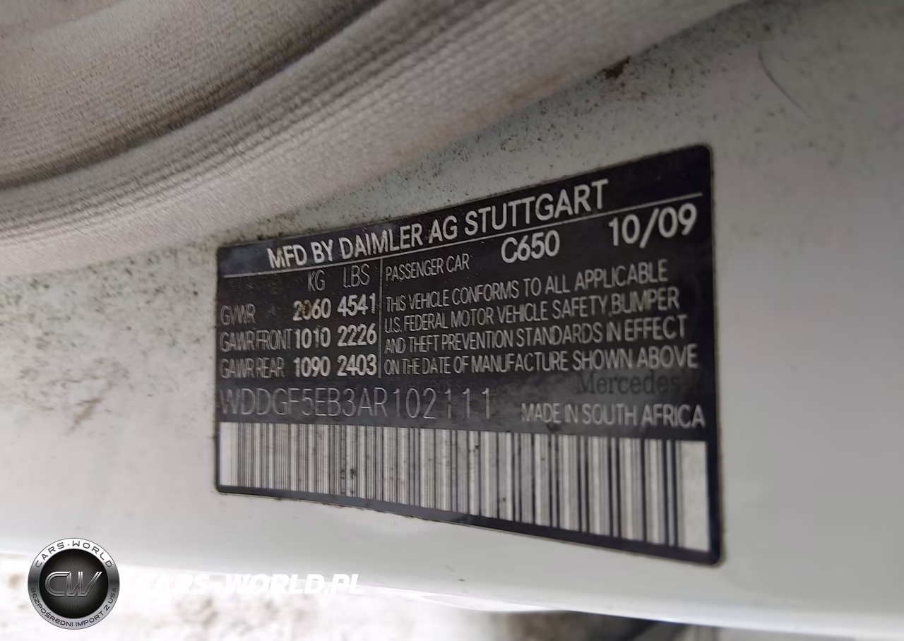 2010 Mercedes-Benz C 300 VIN:WDDGF5EB3AR102111 - 9