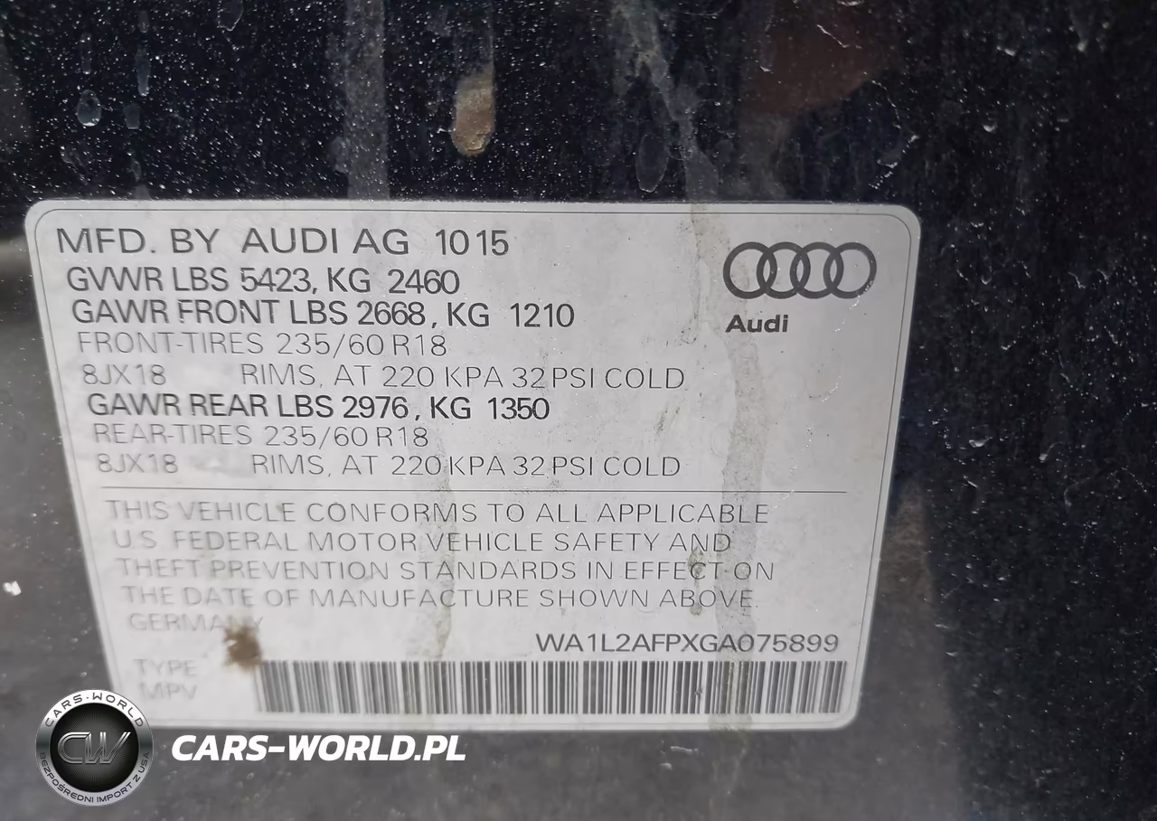 2016 Audi Q5 2.0T Premium VIN:WA1L2AFPXGA075899 - 9